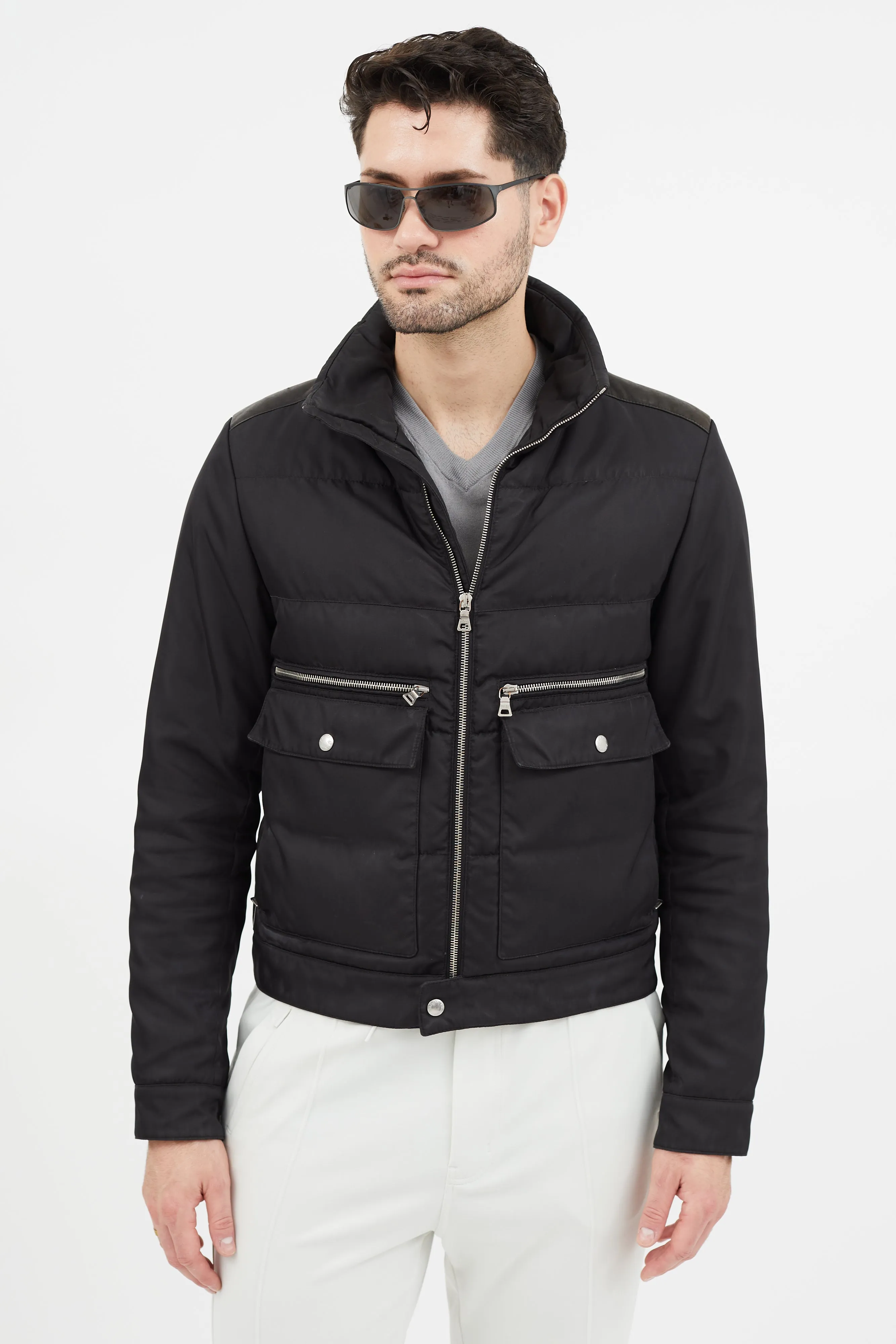 2010 Black Nylon Down Jacket