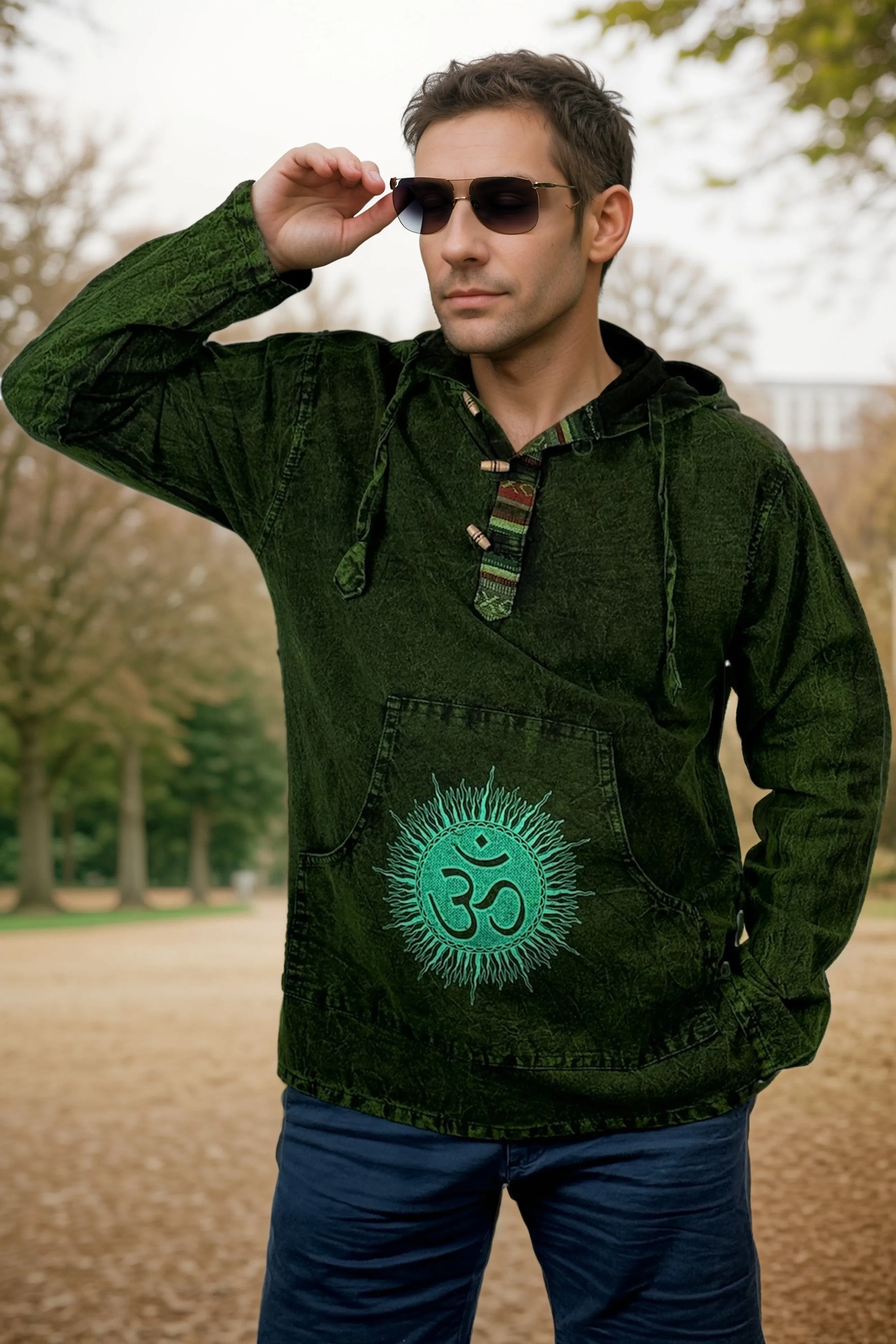 544 MS Unisex Stonewashed Cotton Hoodie Sweatshirt Pullover Hoodie