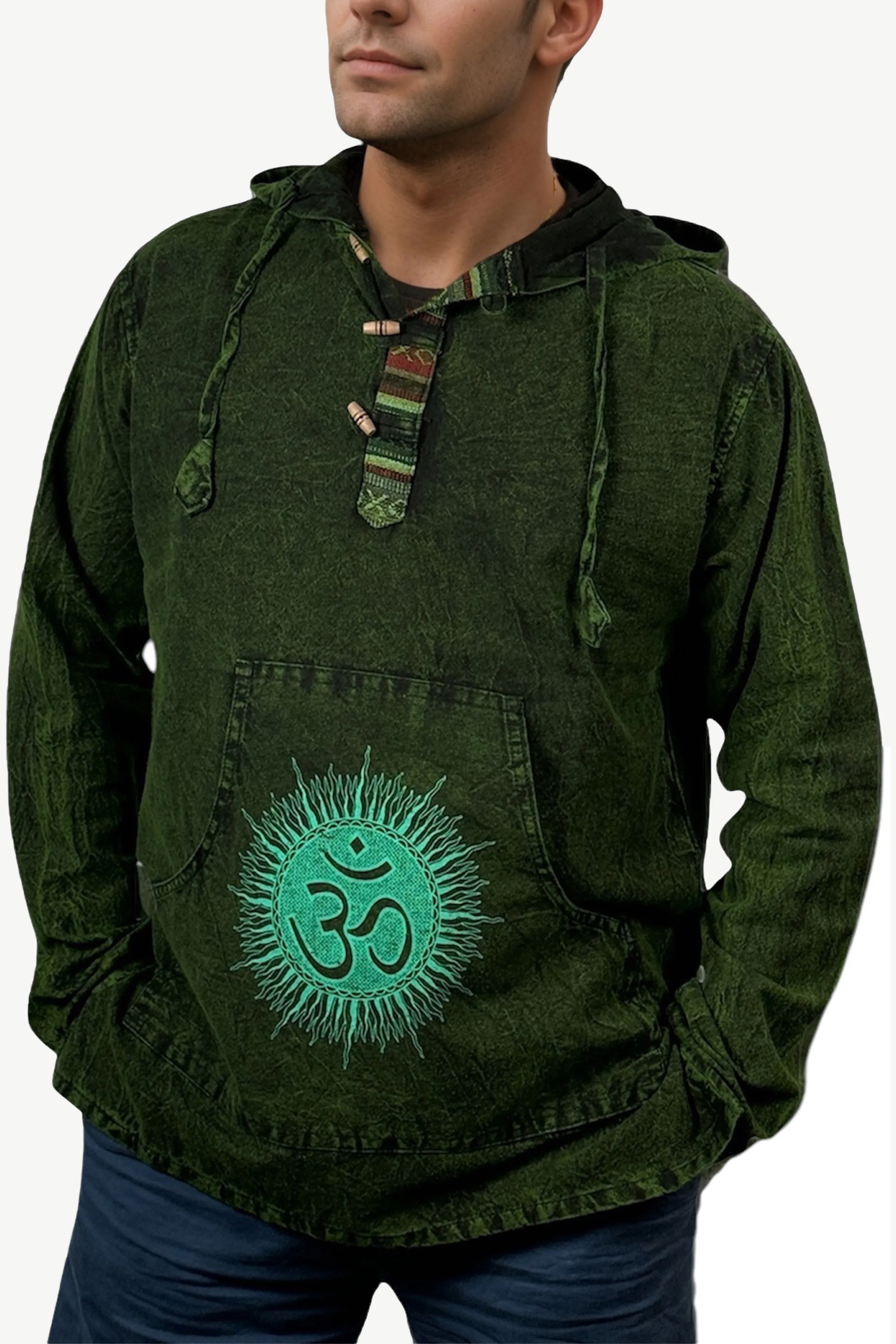 544 MS Unisex Stonewashed Cotton Hoodie Sweatshirt Pullover Hoodie