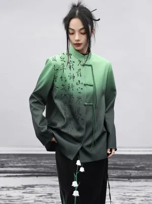 Dark China Gradient Jacket Green