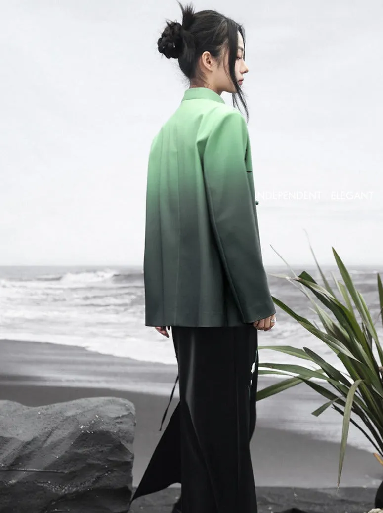 Dark China Gradient Jacket Green