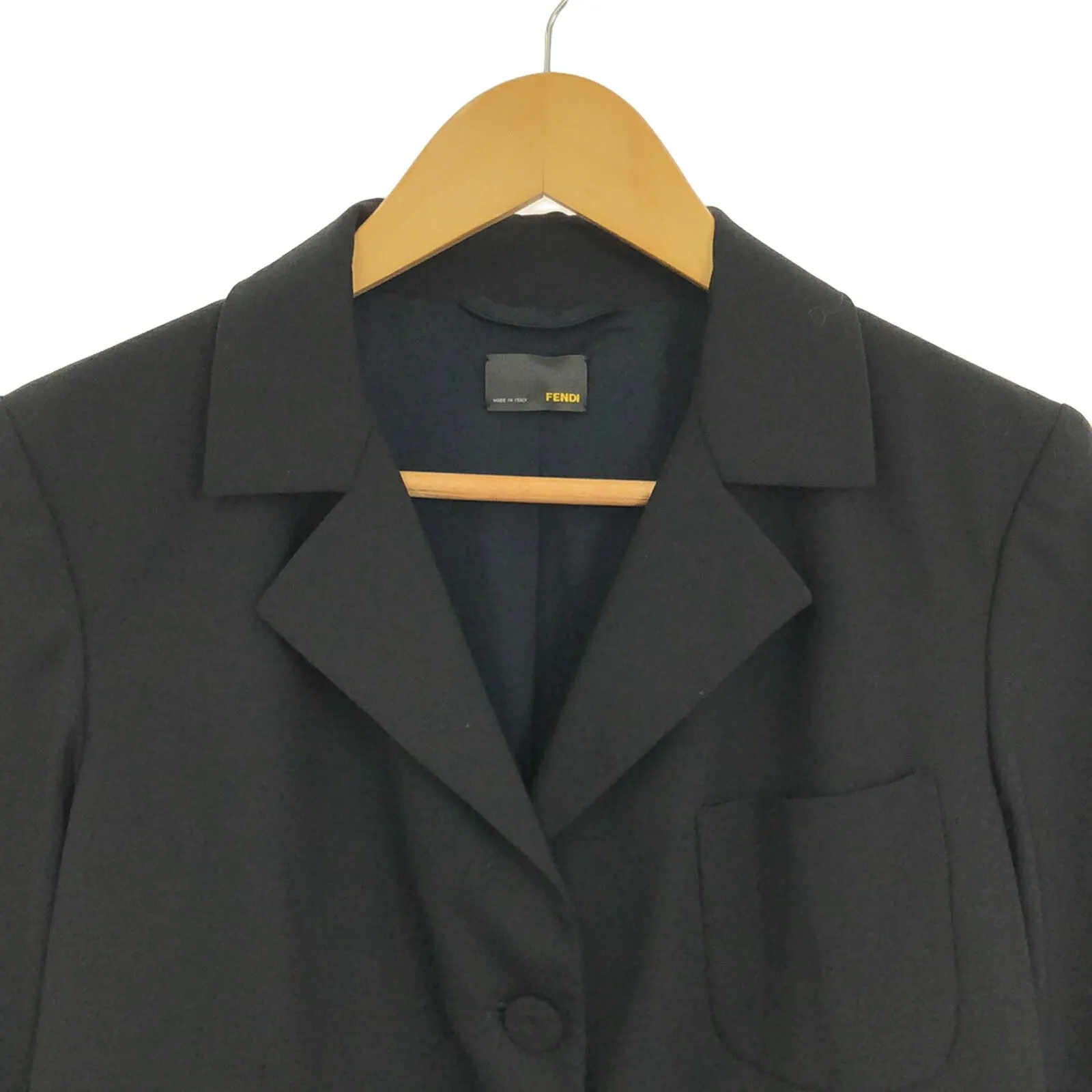 Fendi Wool Tailored Jacket Black