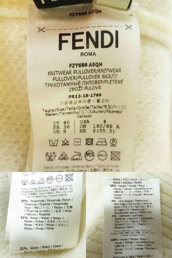 Fendi x Fila Women's Silk Blend Knit Pullover