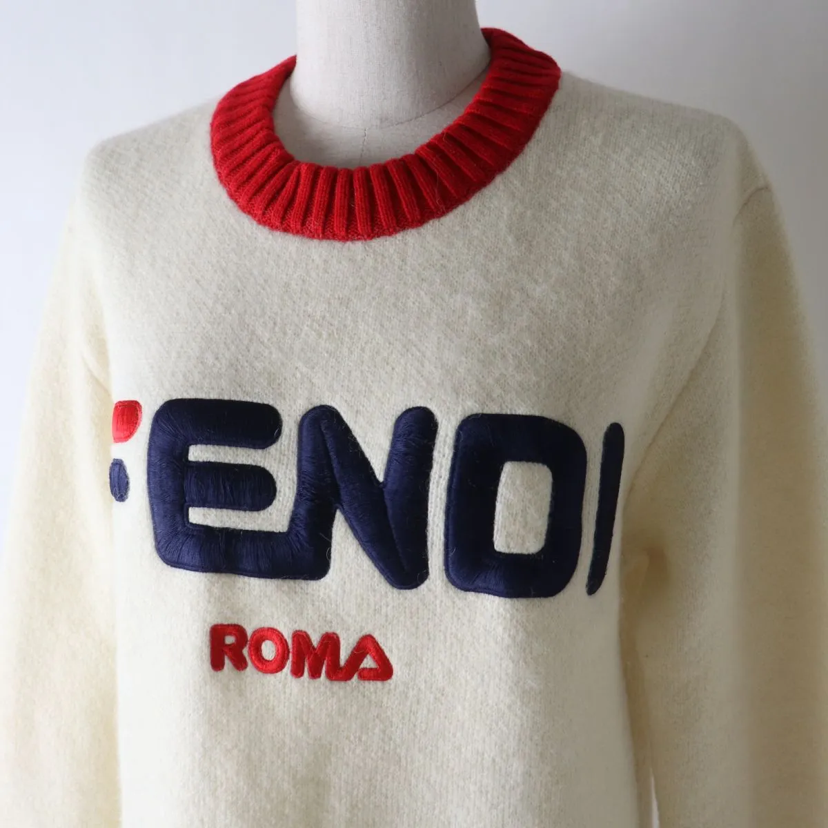 Fendi x Fila Women's Silk Blend Knit Pullover