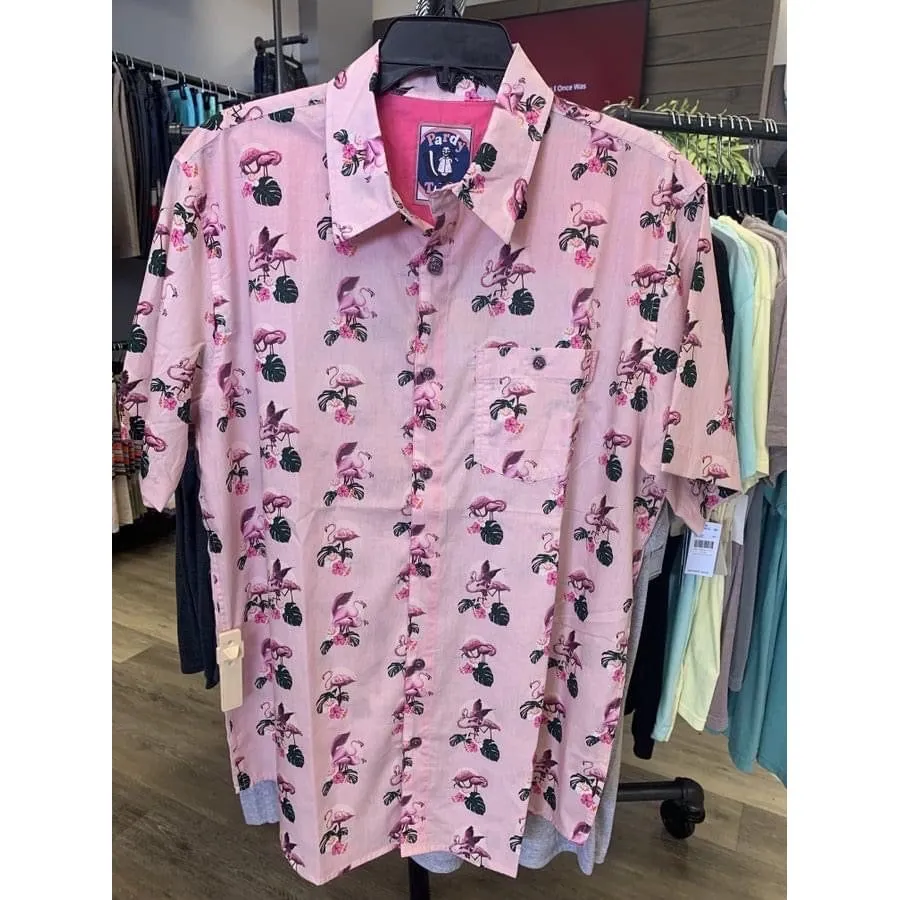 Frisky Flamingos Button Down Shirt