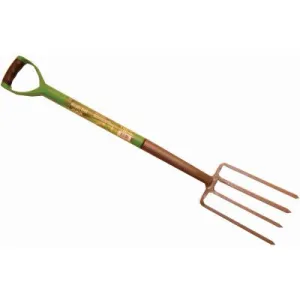 Green Blade Digging Fork Plastic Coat Steel Shaft