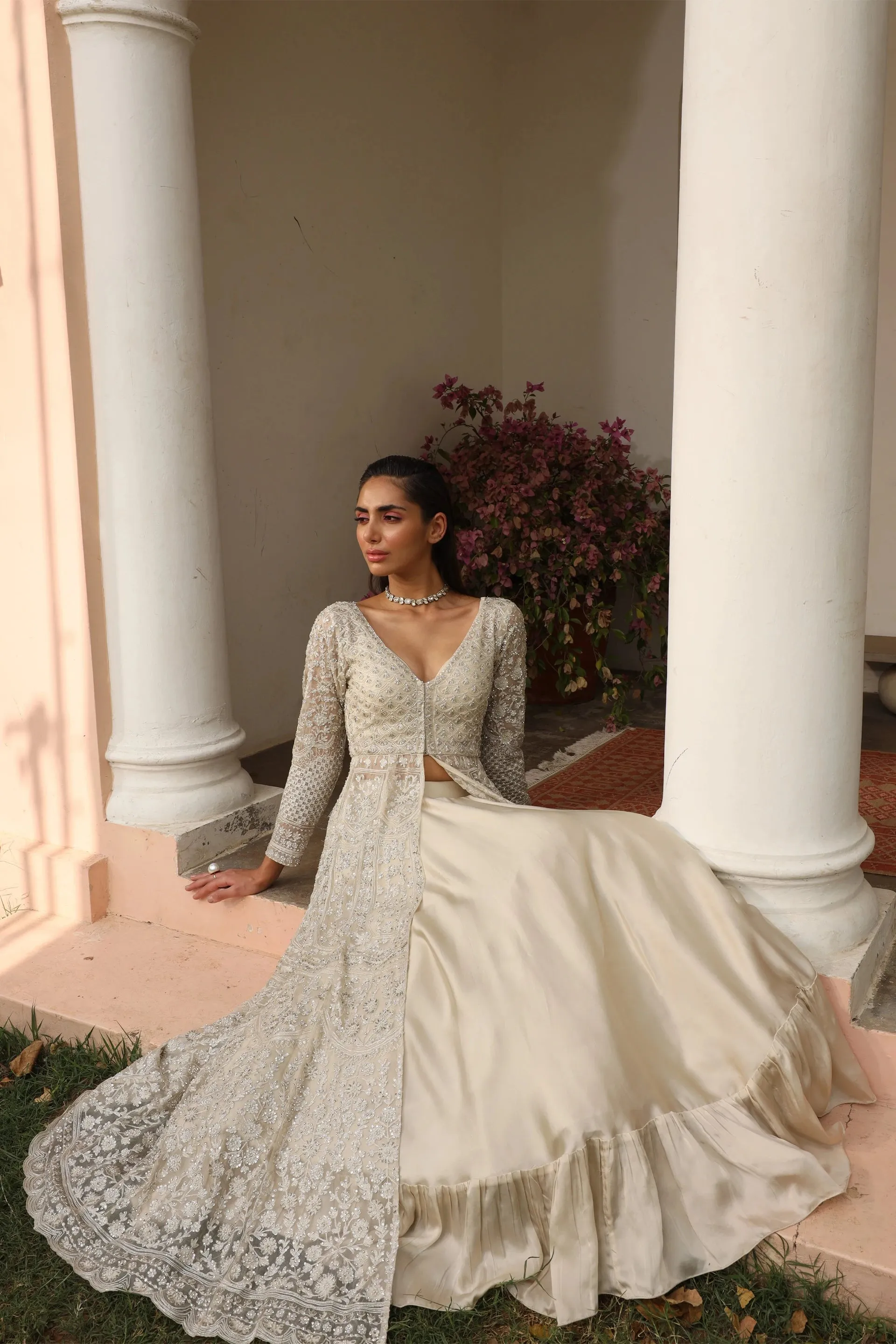 Heavy Embroidered Jacket and Lehenga Set