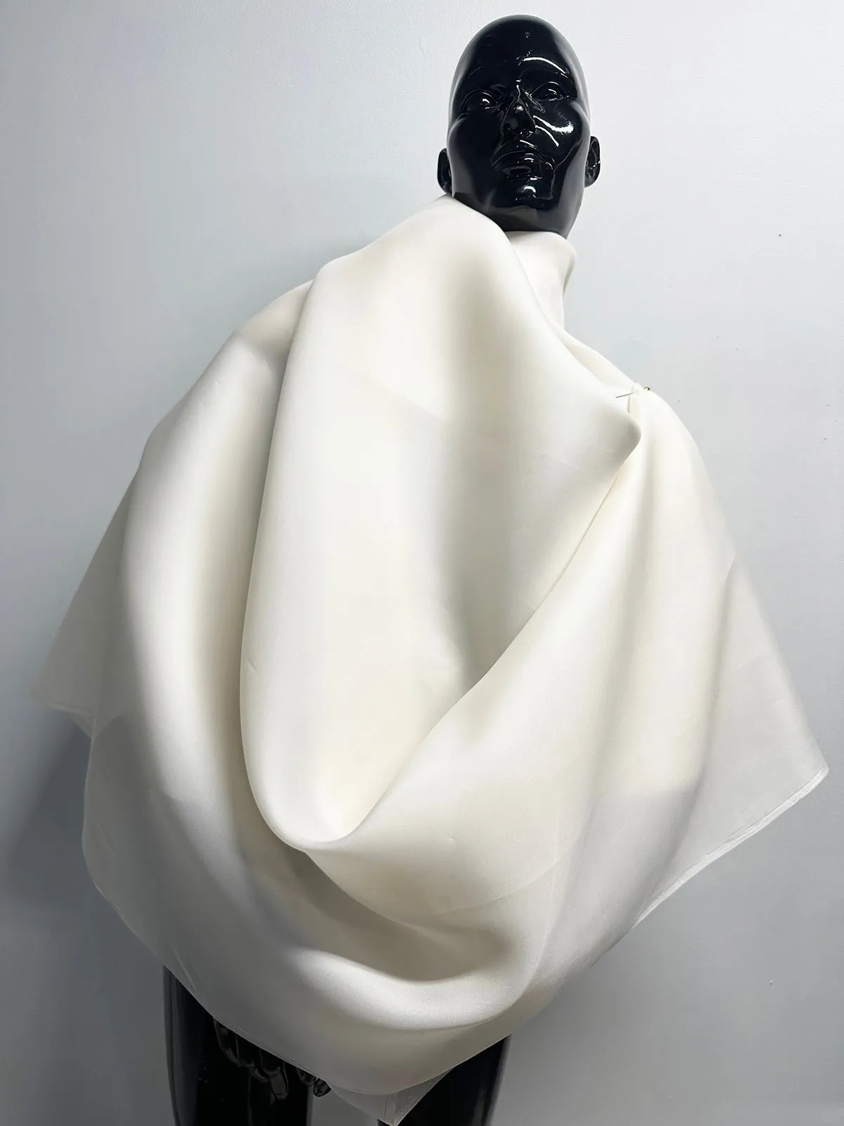 Light Ivory Heavy Satin Organza Remnants