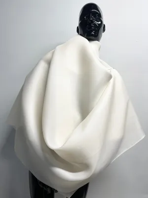 Light Ivory Heavy Satin Organza Remnants