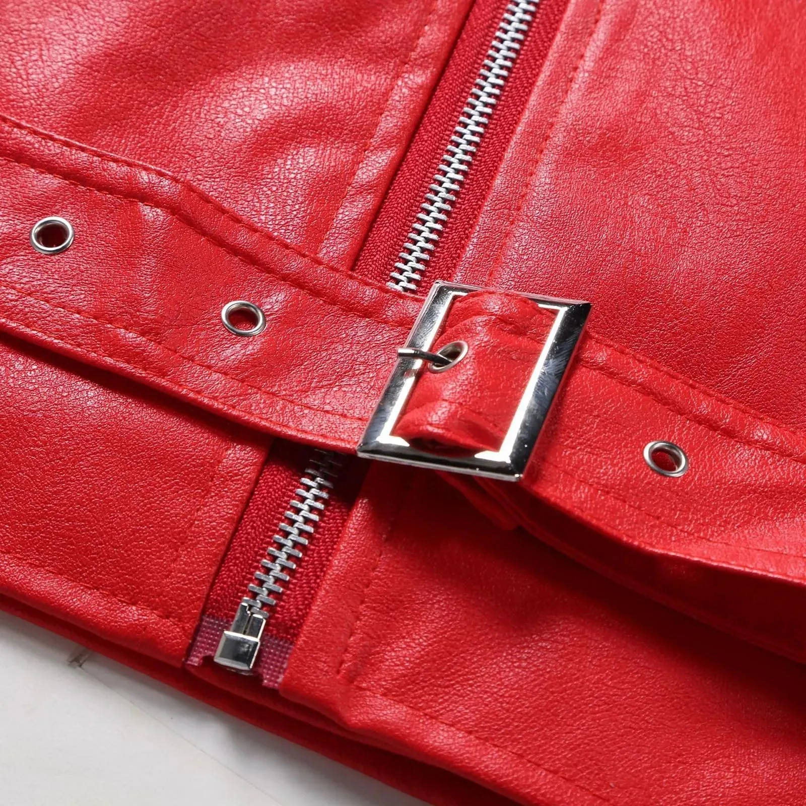 Mens Leather Jacket Autumn New Lapel Long Sleeve Full Zipper Design Cool Coat Autumn Popular Handsome Clothes For Men Large Size