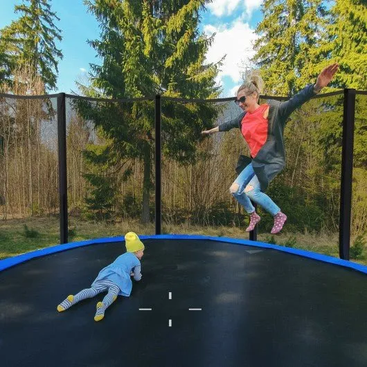 Outdoor Trampoline Bounce Combo with Safety Closure Net Ladder-8 ft