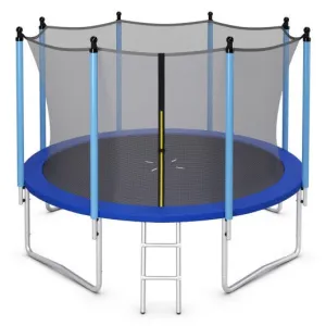 Outdoor Trampoline with Safety Closure Net-12 ft