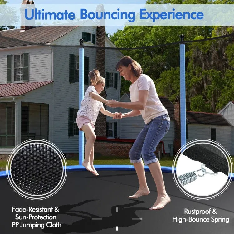 Outdoor Trampoline with Safety Closure Net-12 ft