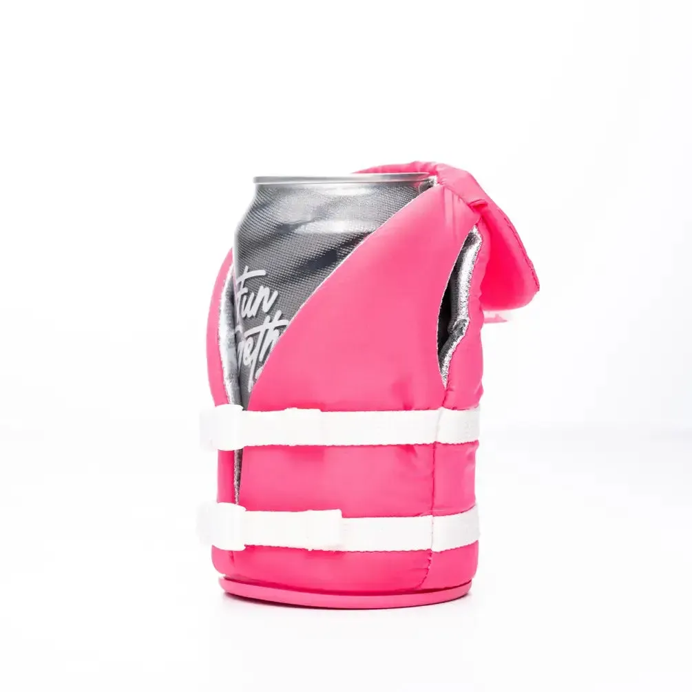 Puffin Can Koozie:  The Buoy - Party Pink