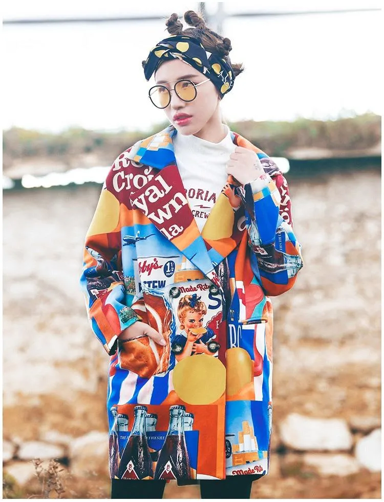 Retro Art Printed Jacket | Mandala