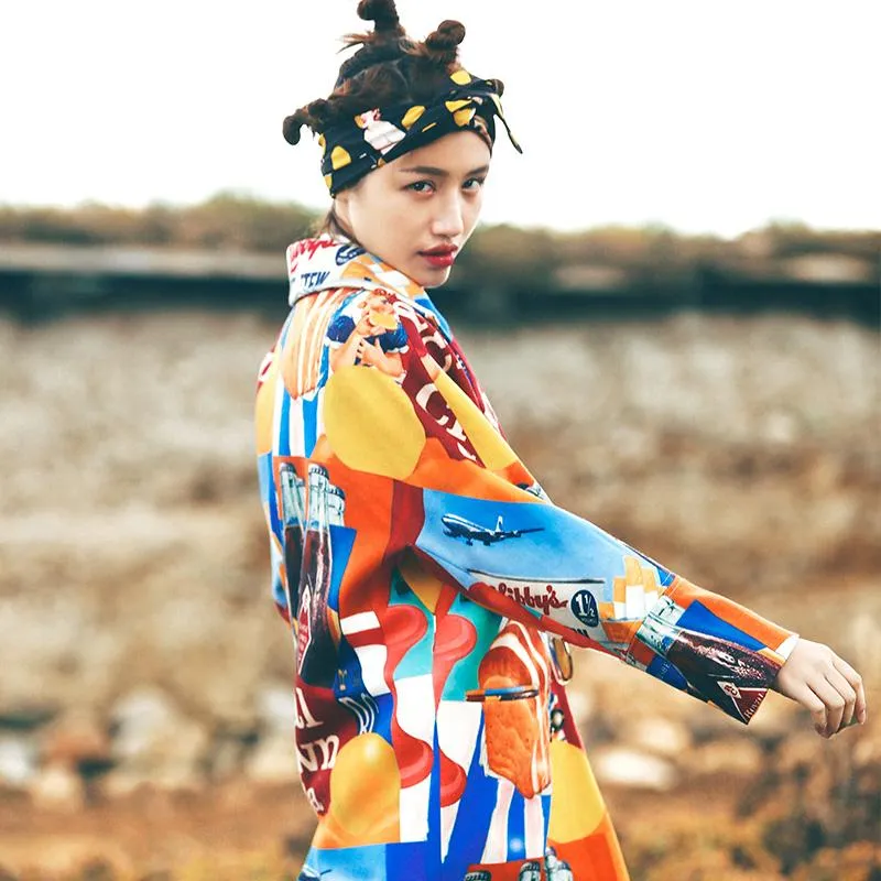 Retro Art Printed Jacket | Mandala