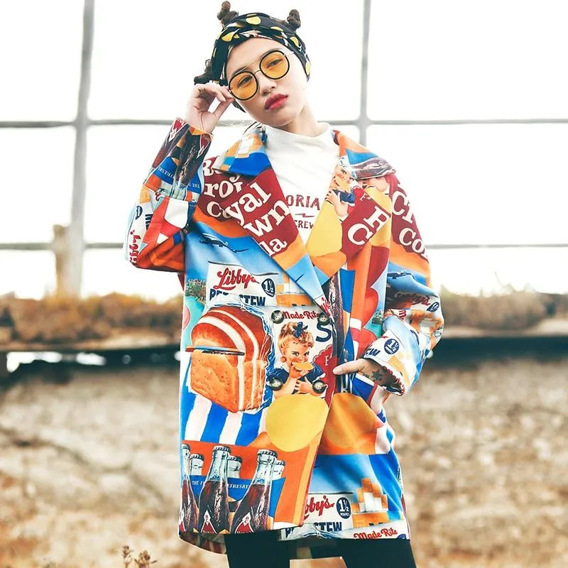 Retro Art Printed Jacket | Mandala