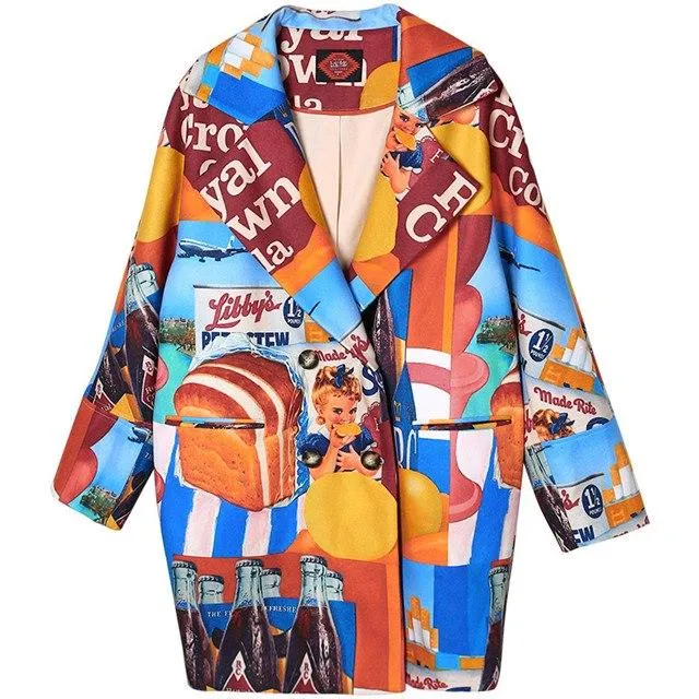 Retro Art Printed Jacket | Mandala