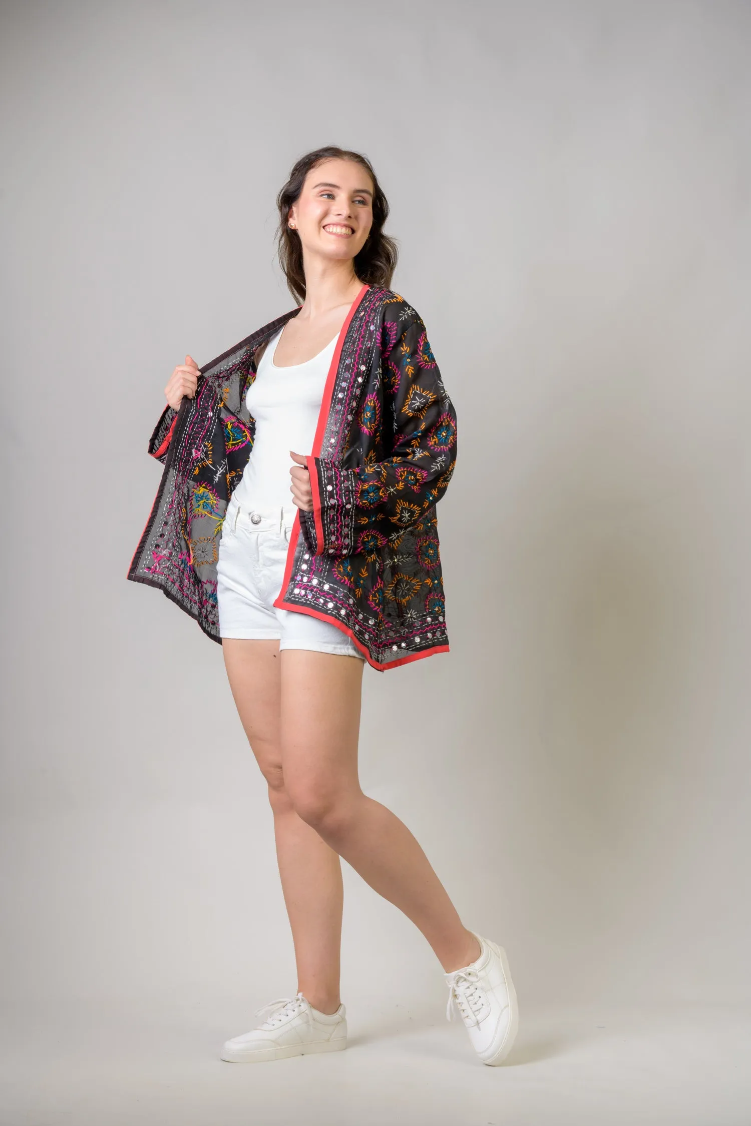 Rhea Flower Paisley Embroidered Jacket