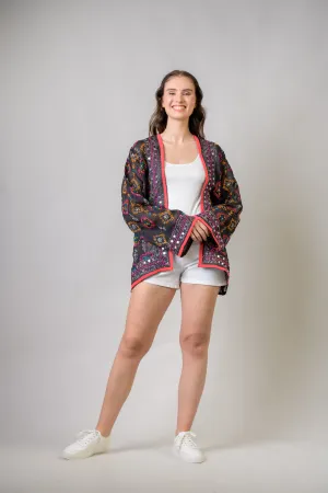 Rhea Flower Paisley Embroidered Jacket