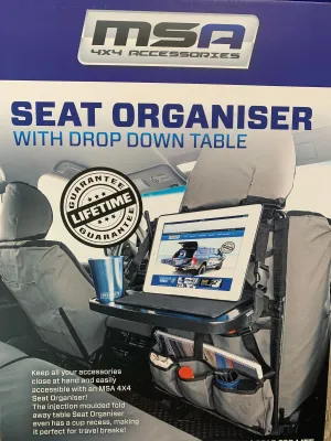 Seat Organizer w/Drop Down Table