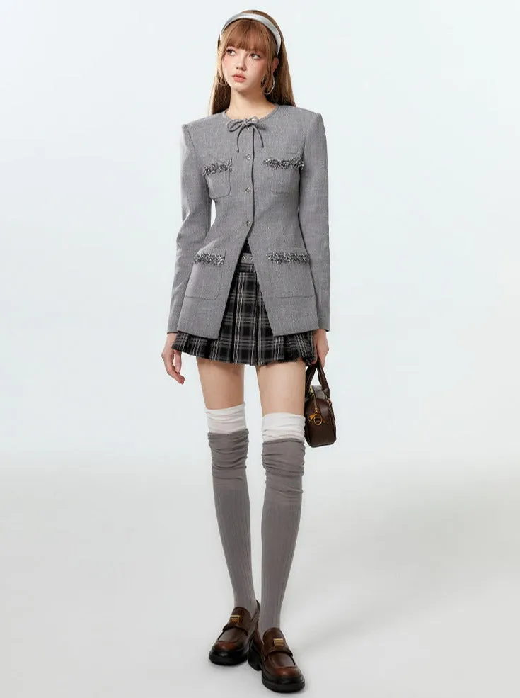 Waist Jacket Design French Mark Girly