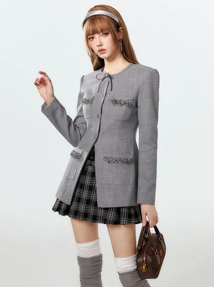 Waist Jacket Design French Mark Girly