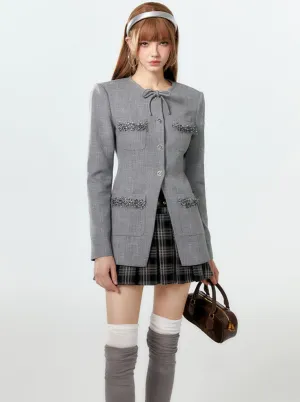 Waist Jacket Design French Mark Girly