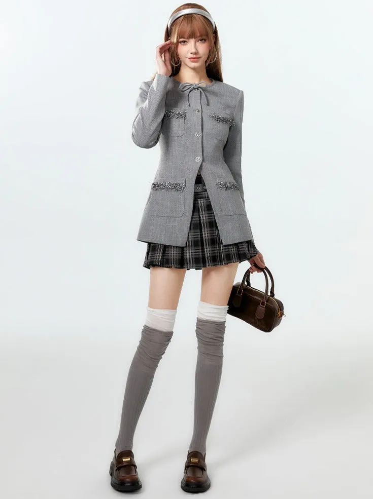 Waist Jacket Design French Mark Girly